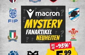 Macron Mystery Fanartikel mit Logos von BFC, Crystal Palace, FSHF, FIP, F.I.R. und Ospreys, Preis ab 5,99 €