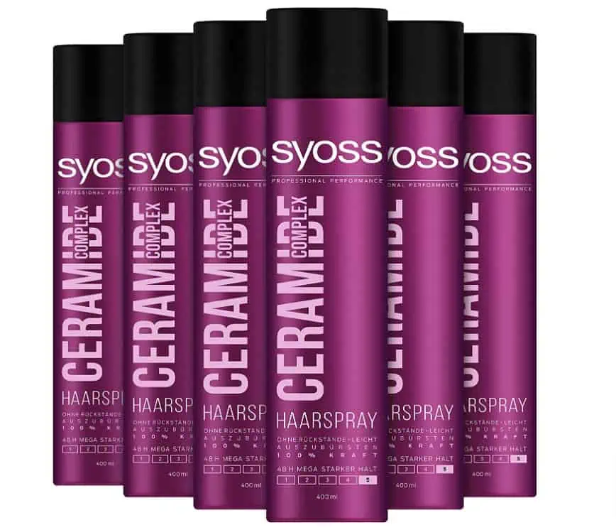 Syoss Haarspray Ceramide Complex Haltegrad 5 (6 x 400 ml) ab 21,38 € inkl. Prime-Versand (statt 29,94 €)