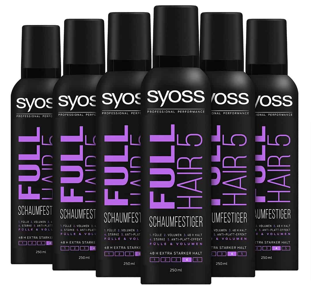 Syoss Schaumfestiger Full Hair Haltegrad Mega Stark X Ml Haarschaum Fuer Salon Schoene Ha