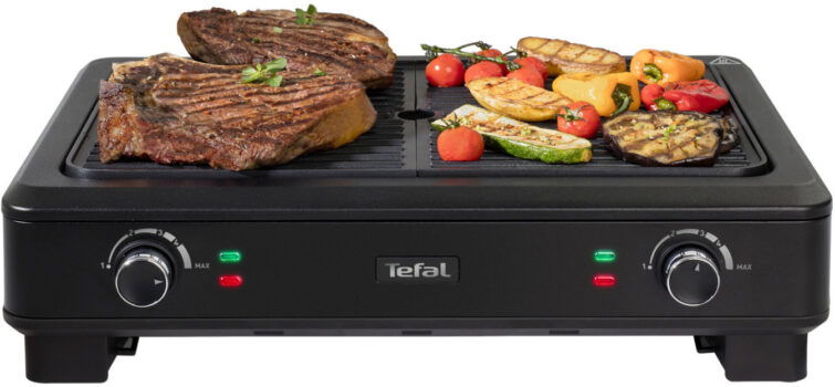 TEFAL TG Smoke Less Elektrogrill . WattThermostat mit Kochstufen