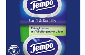 Tempo Feuchte Toilettentuecher Sanft Sensitiv Megapack Packungen mit je Tuechern