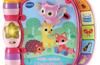 VTech Baby Mein erstes Liederbuch rosa – Kunterbuntes Buch mit Seiten und beweglichen Elementen zu