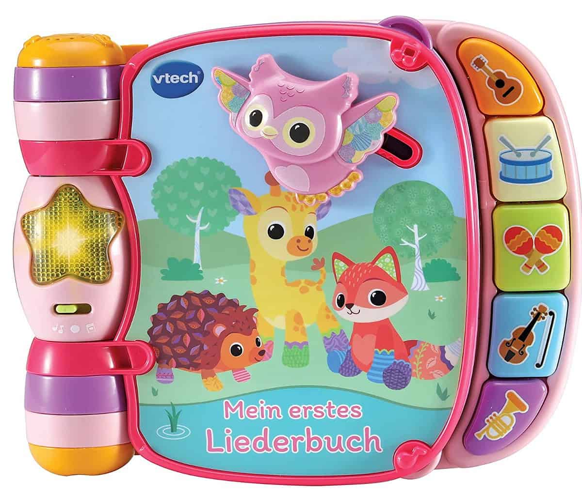 Vtech Baby Mein Erstes Liederbuch Rosa – Kunterbuntes Buch Mit Seiten Und Beweglichen Elementen Zu