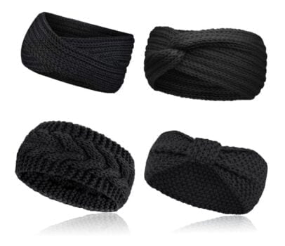 WinCret Stirnband Damen Winter Stueck Warme Elastisches Kopfband Damen Haekelarbeit Gestrickt Stirnbaender Maedchen Amazon de Fashion