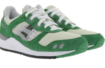asics x Awake NY Gel Lyte III OG Sneaker Sport Schuhe fuer Sie und Ihn A Weiss Gruen
