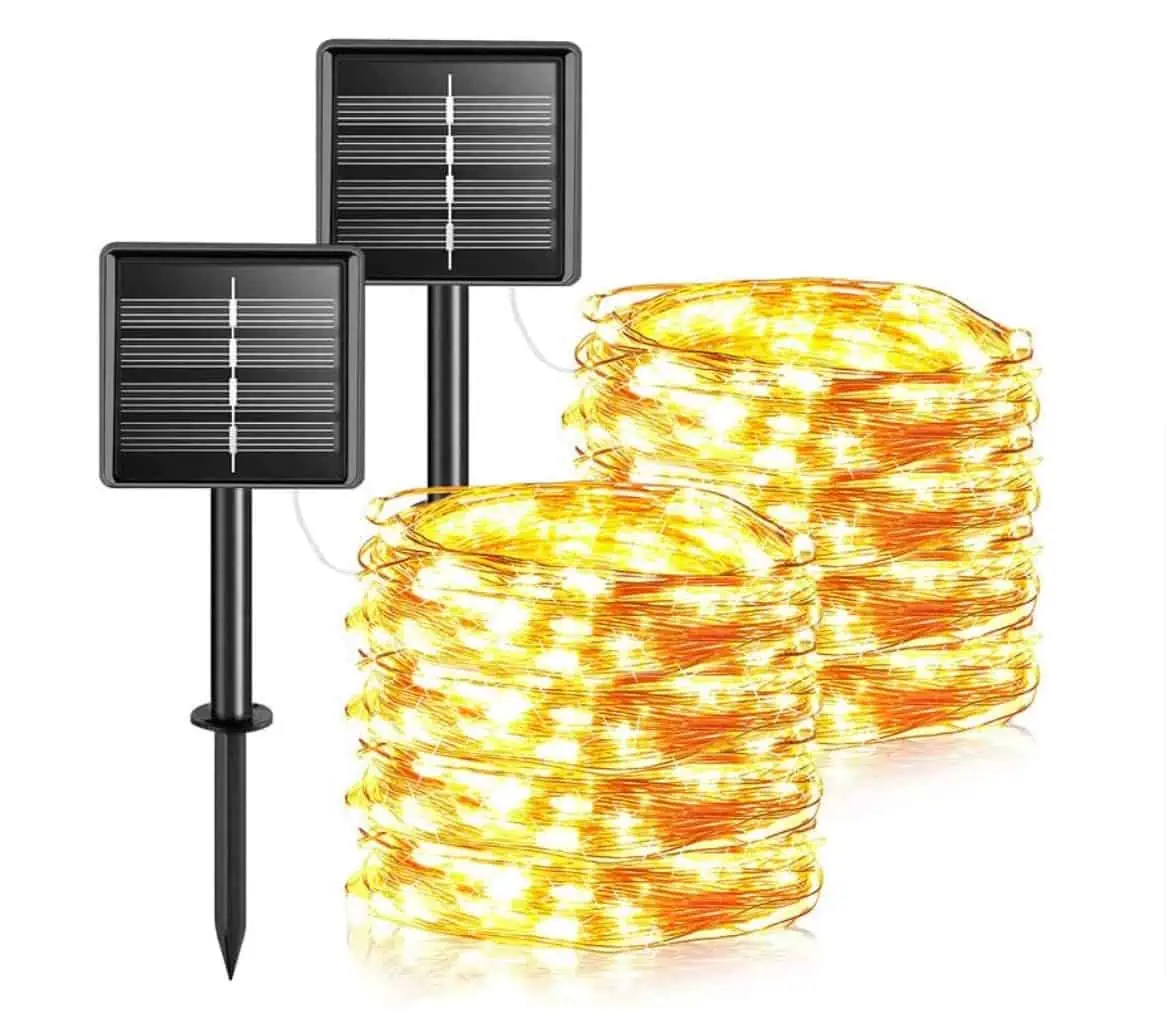 AGOTD Solar Lichterkette Aussen 14M 120 LED, [2 Stück] für 6,99 € inkl. Prime-Versand (statt 13,99 €)