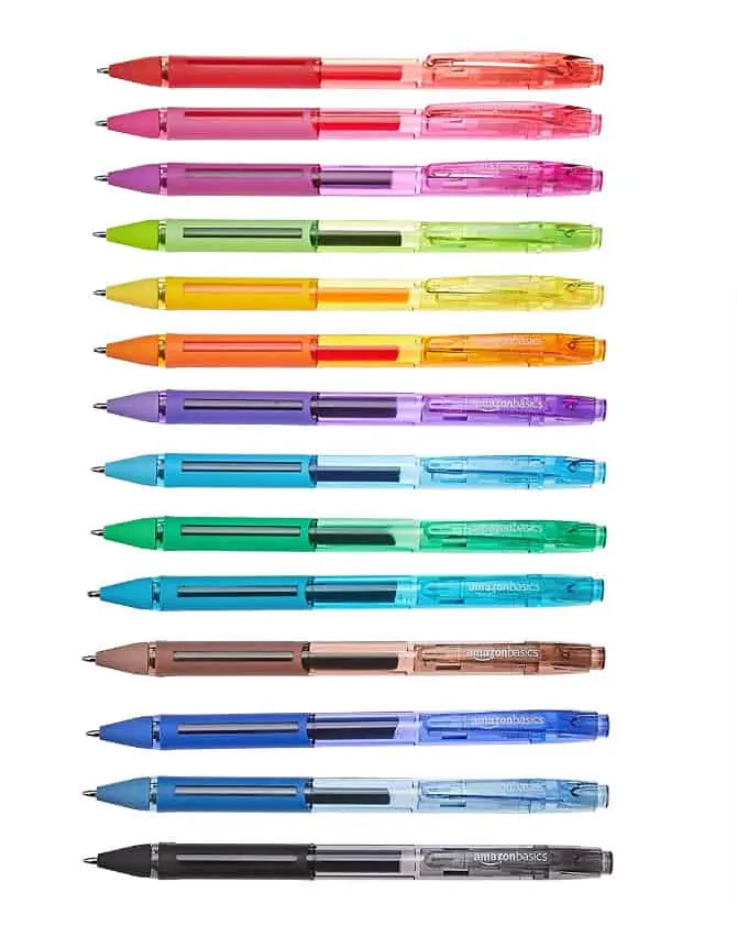 Amazon Basics – Gelschreiber, mittlere Strichstärke, 14-teiliges Set für 2,61 € inkl. Prime-Versand (statt 5,80 €)