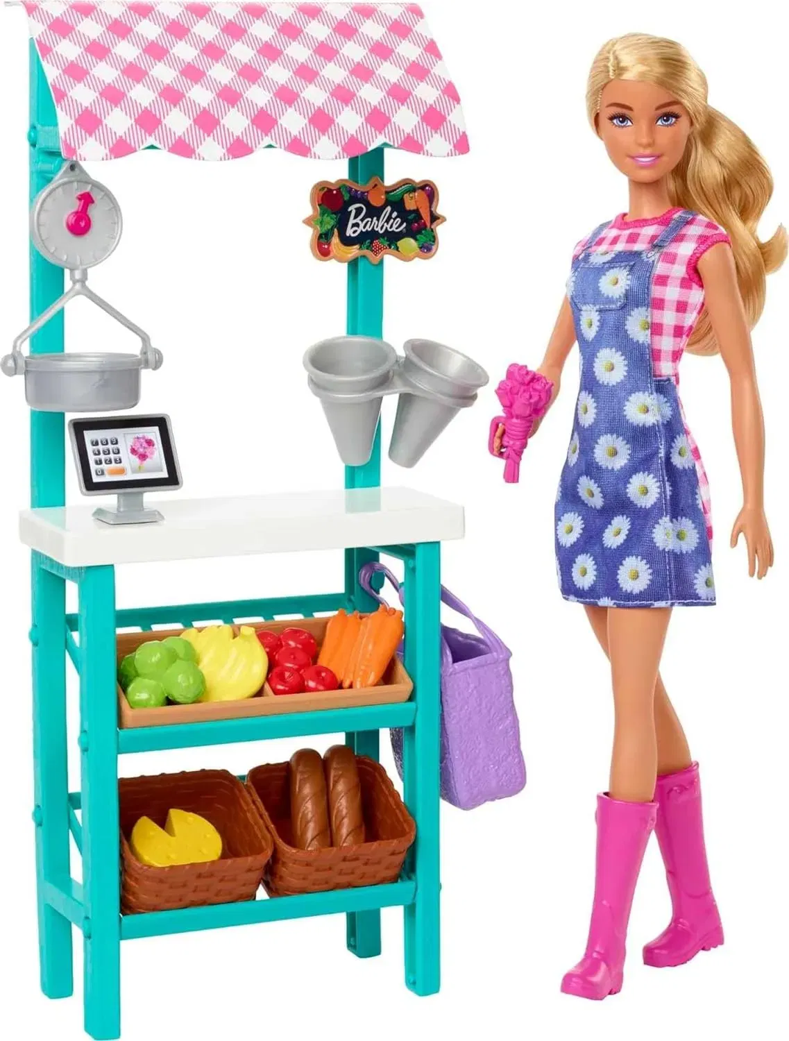 Barbie Hcn22 - Spaß Auf Dem Bauernhof Bauernmarkt Spielset Mit Puppe