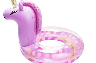 BeYumi Einhorn Schwimmring Sommer Pailletten Unicorn Aufblasartikel Schwimmbad Spielzeug fuer Kinder