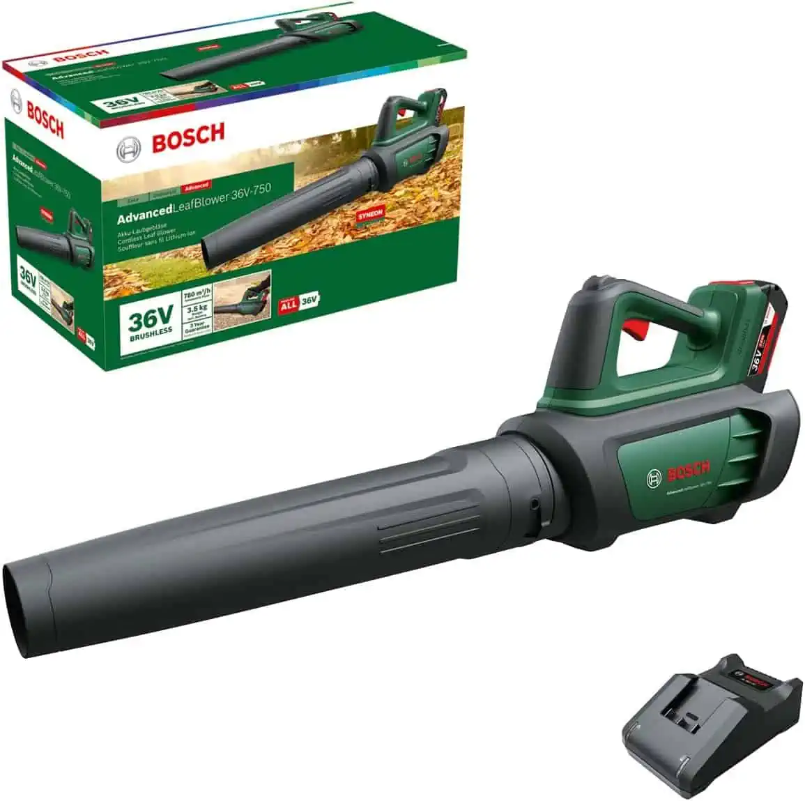 Bosch Akku-Laubbläser AdvancedLeafBlower 36V-750 (1x Akku 2,0 Ah, 36 Volt System, Bürstenloser Motor, 2,8 kg) für 192,99 € inkl. Versand (statt 241,99 €)