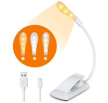 CIRYCASE-Leselampe-Buch-Klemme-7-LEDs-USB-Wiederaufladbare-Buchlampe-Augenschutz-Dimmbare-Mini-Klemmleuchte-3-Lichtmodi