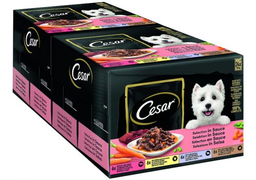 Cesar Adult Hundenassfutter Selektion in Sauce Portionsbeutel xg er Pack