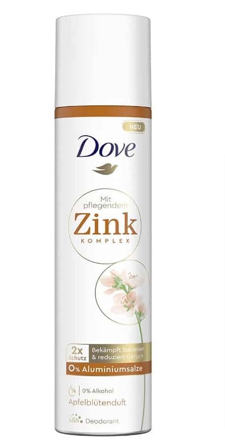 Dove Deo Spray Apfelbluetenduft Deo Ohne Aluminium Mit Pflegendem Zink Komplex Ml Stueck Amazo