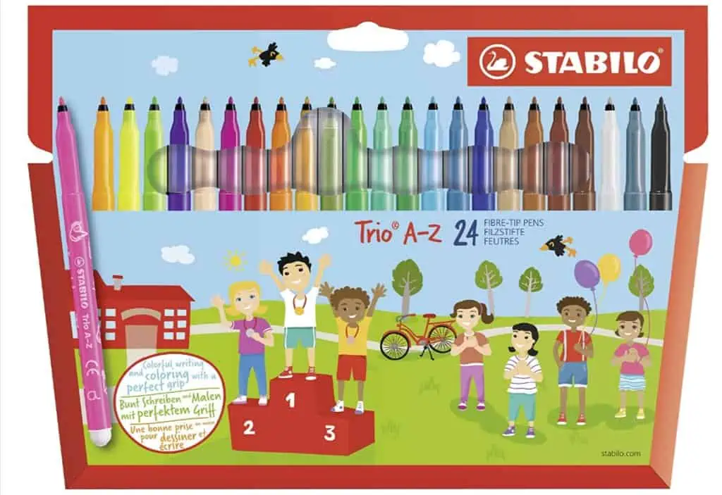 Filzstift – STABILO Trio A-Z – 24er Pack – mit 24 verschiedenen Farben für 3,99 € inkl. Versand (statt 6,99 €)