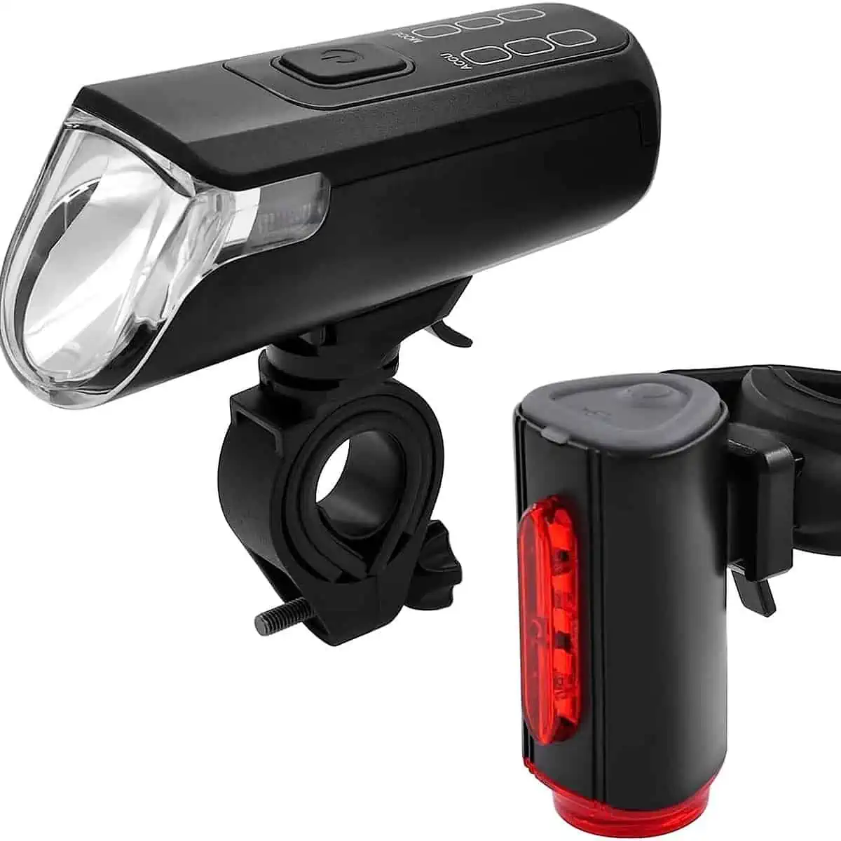 Fischer Fahrrad Beleuchtungs-Set 60/30/15 Lux, Akku-Leuchtenset Twin, Front- und 360° Rückleuchte, mit Akku und USB-Ladefunktion für 19,99 € inkl. Prime-Versand (statt 27,99 €)