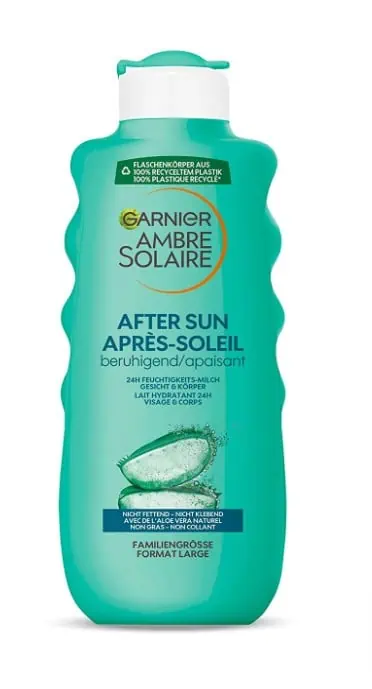 Garnier After Sun Lotion, Kühlende und beruhigende Bodylotion mit Aloe Vera (4 x 400 ml) ab 19,46 € inkl. Prime-Versand