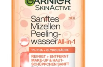 Garnier Sanftes Mizellen Peelingwasser Reinigungswasser zur Entfernung von Make Up