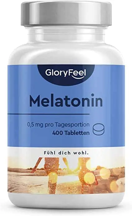 GloryFeel Melatonin hochdosiert (400 Tabletten) für 4,99 € inkl. Prime-Versand