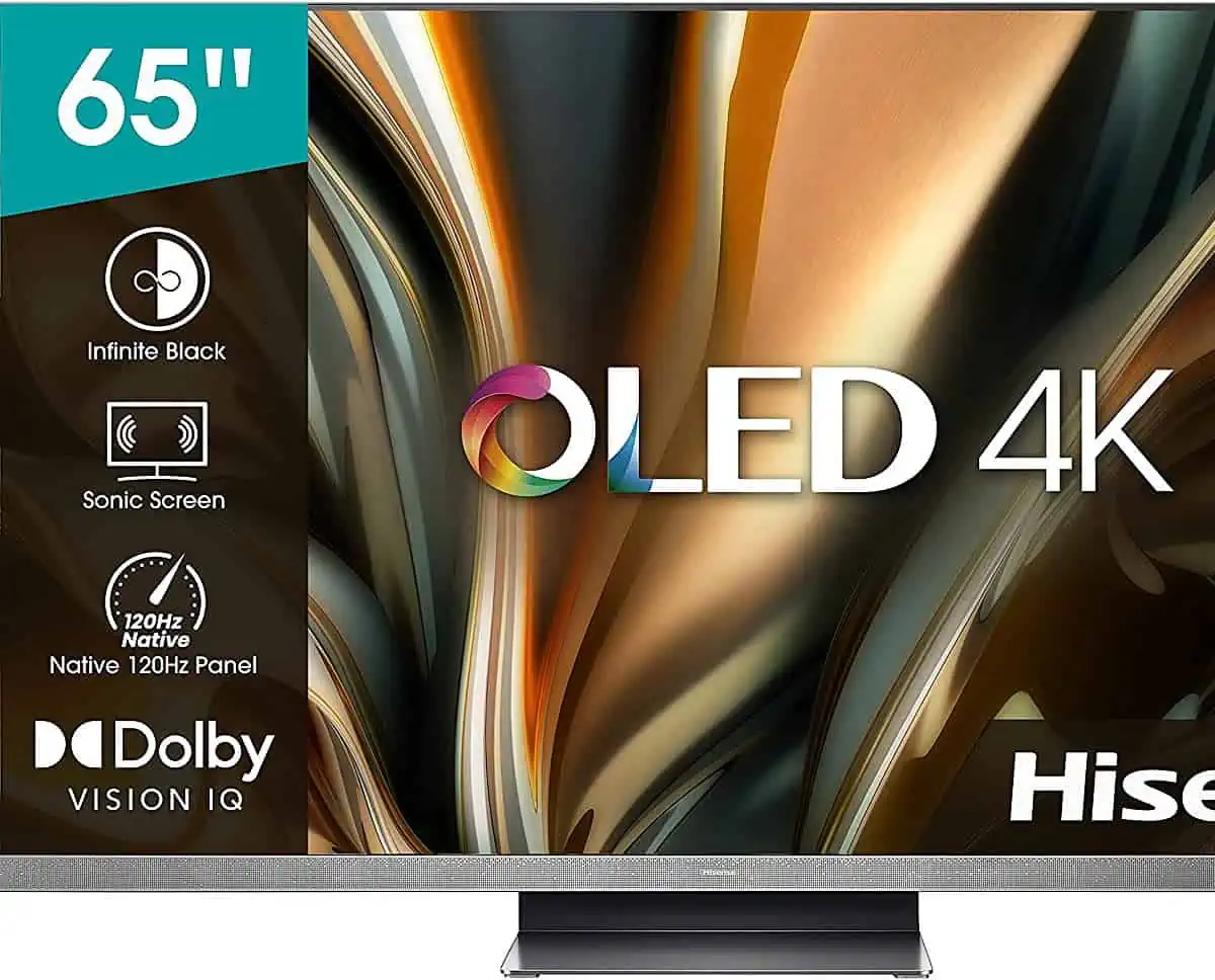 Hisense 65A9H OLED 164cm (65 Zoll) Fernseher (4K, HDR, Dolby Vision IQ & Atmos, 3.1.2 Sound, IMAX Enhanced, 120Hz) für 1.499,00 € inkl. Versand (statt 1.999,00 €)