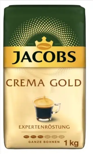Jacobs Kaffeebohnen Expertenröstung Crema Gold 1kg ab 8,49 € inkl. Prime-Versand
