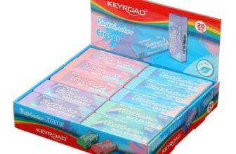 KEYROAD Radiergummi FUN PASTEL Radierer fuer Bleistift und Buntstift Stuecke verpackt