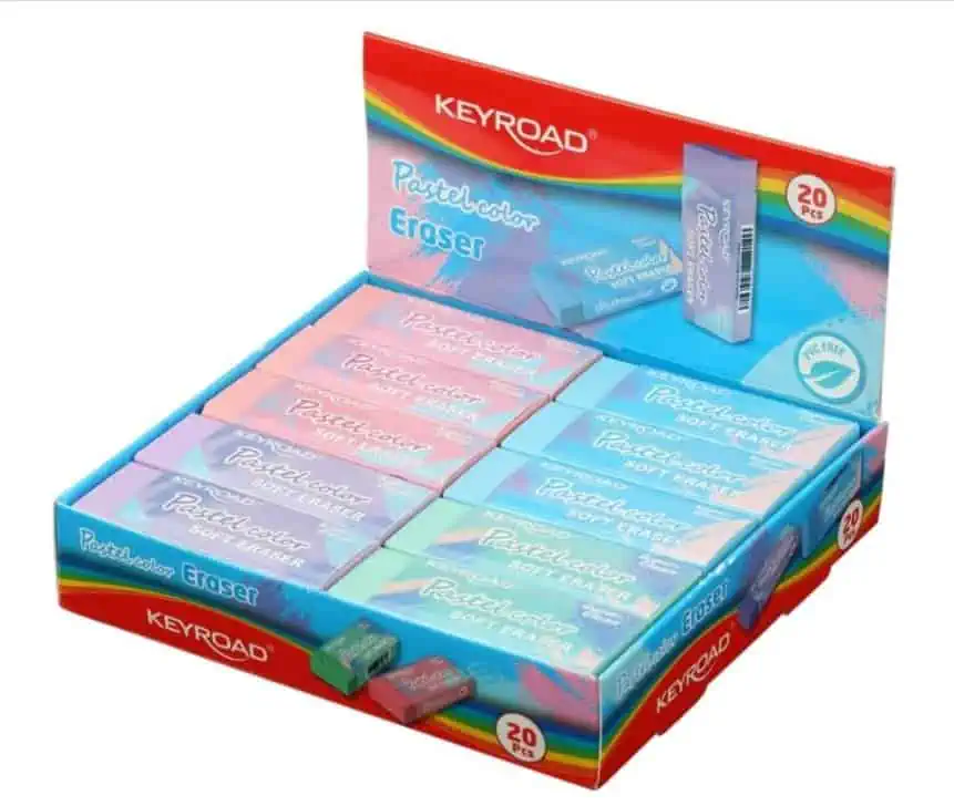KEYROAD Radiergummi FUN PASTEL/Radierer für Bleistift und Buntstift/ 20 Stücke für 3,47 € inkl. Prime Versand (0,17 €/Stk.)
