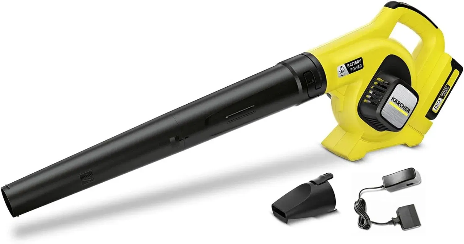 Kärcher Akku-Laubbläser LBL 2 Battery Set (Akku: 18 V / 2,5 Ah, Luftgeschwindigkeit: 210 km/h, Blasrohr, Flachdüse inkl. Kratzkante) für 81,99€ inkl. Versand (statt 124€)