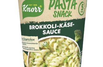 Knorr Pasta Snack Brokkoli Kaese Sosse leckere Instant Nudeln fertig in nur Minuten g Stueck A