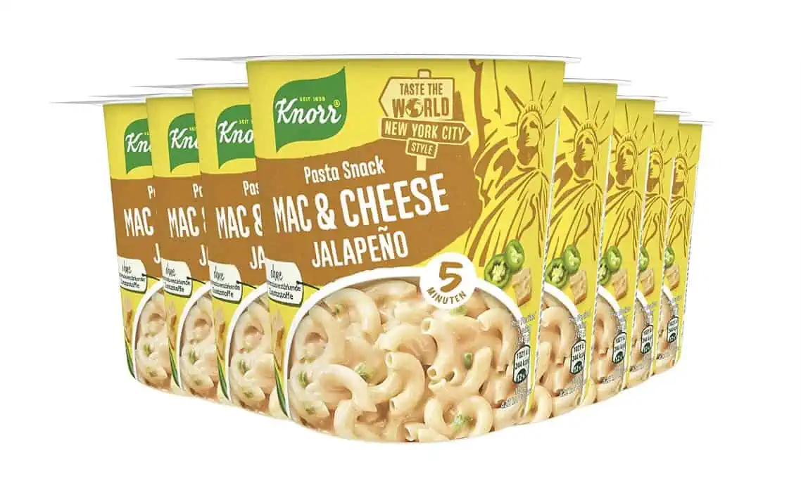 Knorr Taste the World Pasta Snack Mac & Cheese Jalapeño 62 g 8 Stück für 5,06 € inkl. Versand (statt 11,92 €)