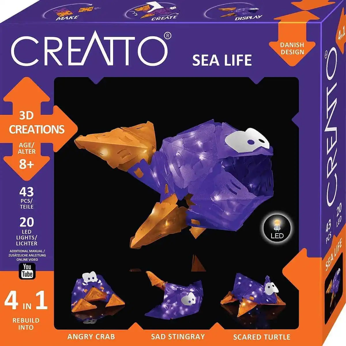 Kosmos CREATTO Wasserwelt 3D-Leuchtfiguren – Fisch,Schildkröte,Krabbe und Rochen für 6,01 € inkl. Prime-Versand (statt 8,99 €)