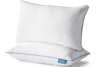 LUCID Premium Shredded Memory Foam Pillow Hypoallergenic Adjustable Loft Pack Standard Amazon.de