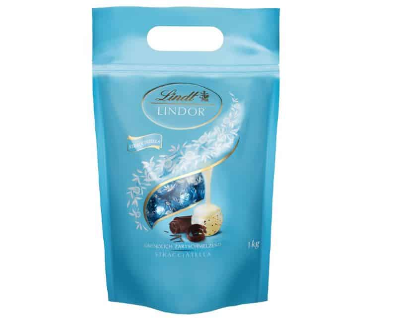 Lindt Lindor Schokoladen Kugeln Stracciatella ( Kg Beutel, Wiederverschließbar)