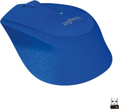 Logitech M kabellose Maus in blau