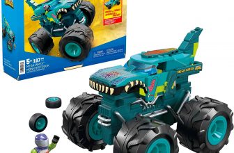 MEGA HOT WHEELS Wrex Monster Truck teiliger Bausatz mit Rennwagen Transformation