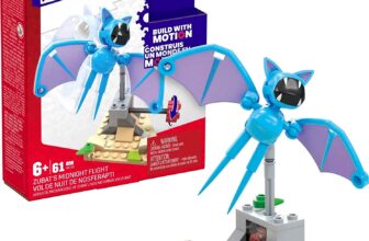 MEGA Pokemon Bauspielzeug fuer Kinder Zubats Mitternachtsflug mit Actionfigur