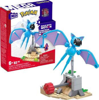 MEGA Pokemon Bauspielzeug fuer Kinder Zubats Mitternachtsflug mit Actionfigur