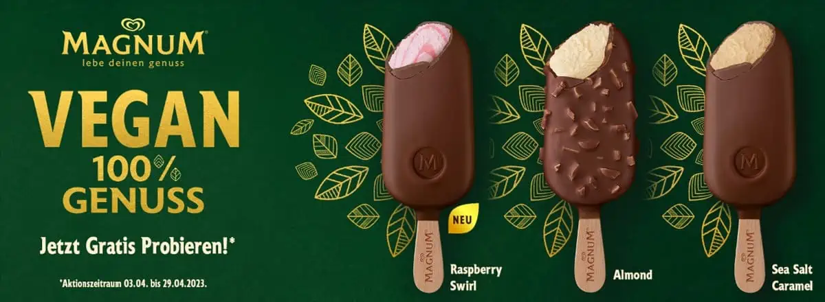 Gratis testen durch Cashback: Magnum Vegan Eis