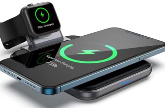 Mangotek Ersatz für iPhone iWatch und Airpods Wireless Ladestation in drahtloser Ladegerät Stand