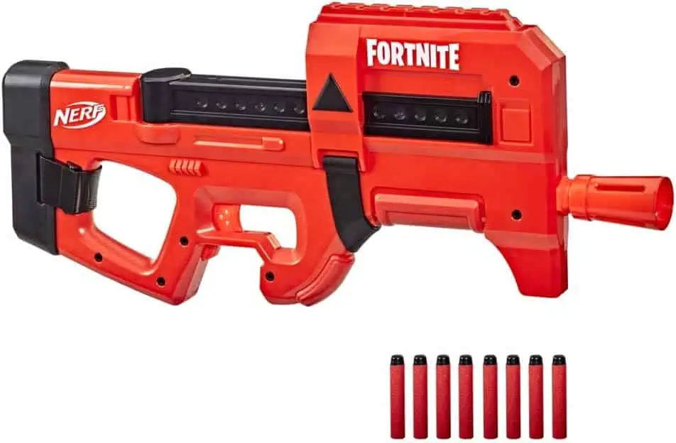 Nerf Fortnite Compact SMG motorisierter Blaster, Ultrarot-Tarnung, 8-Dart Magazin, 8 Nerf Elite Darts aus Schaumstoff für 14,99 € inkl. Prime-Versand (statt 31,99 €)