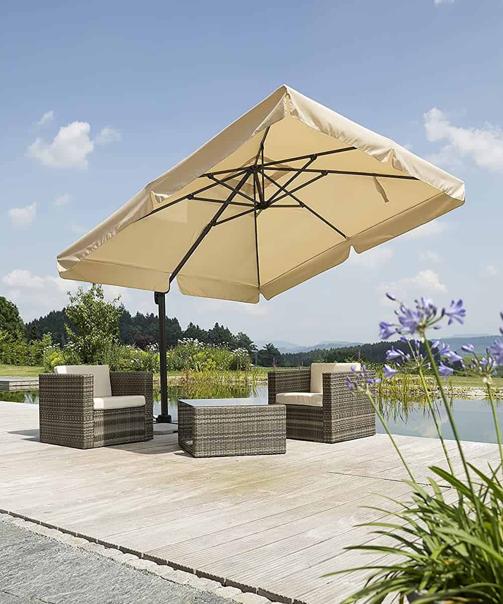 Schneider Sonnenschirm Rhodos, Natur (300 x 300 cm quadratisch) für 229,99 € inkl. Versand (statt 364,82 €)