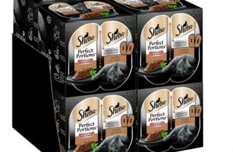 Sheba Perfect Portions Feinstes Katzennassfutter in der Schale edele Pastete mit zarter Ente x g Amazon de Haustier