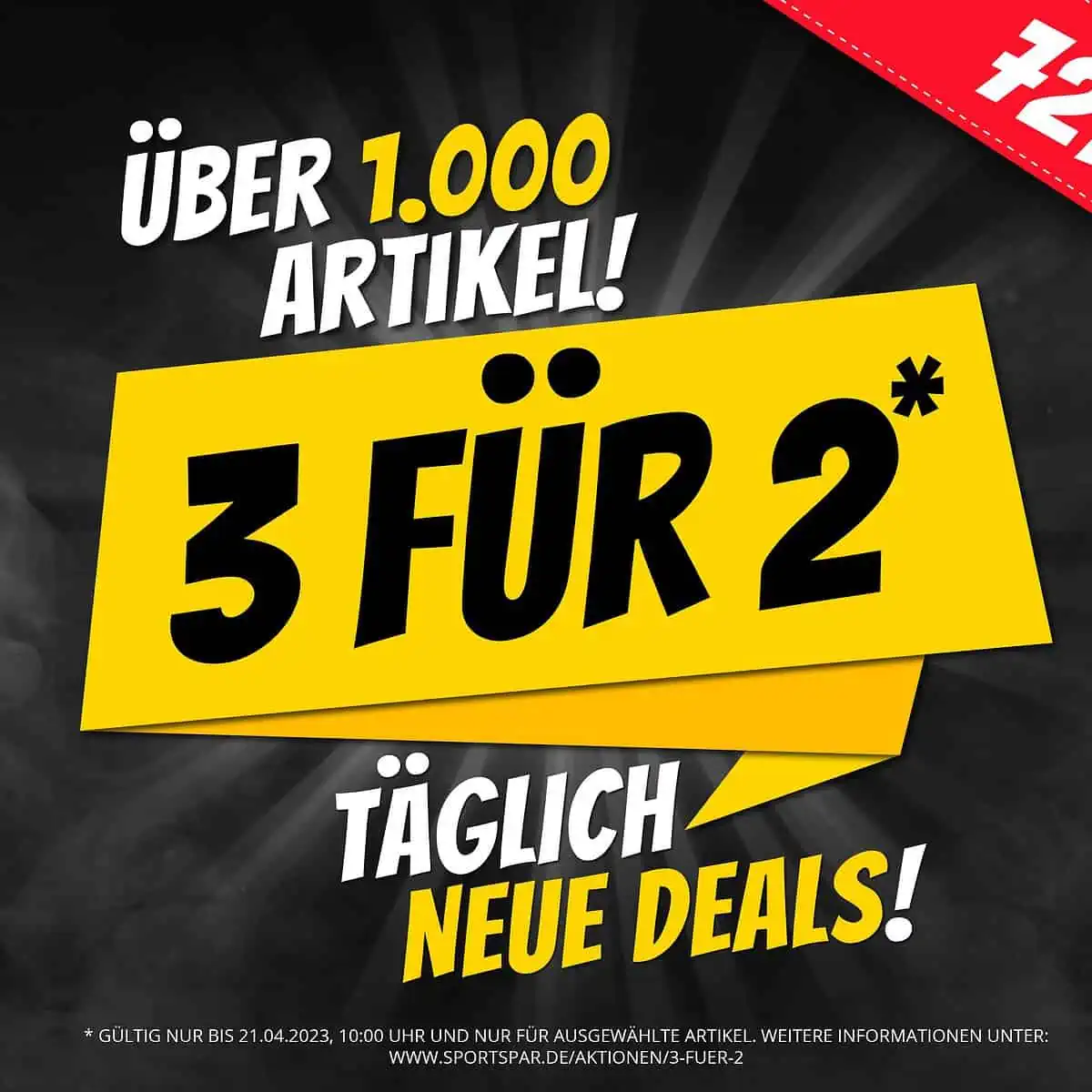 SportSpar: 3 für 2 Aktion auf über 1.000 Produkte