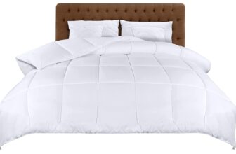 Utopia Bedding Bettdecke x cm Sommerdecke GSM Fuellung Mikrofaser Steppdecke weiss A