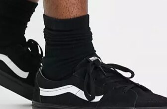 Vans – SK Low – Wildleder Sneaker in Schwarz ASOS