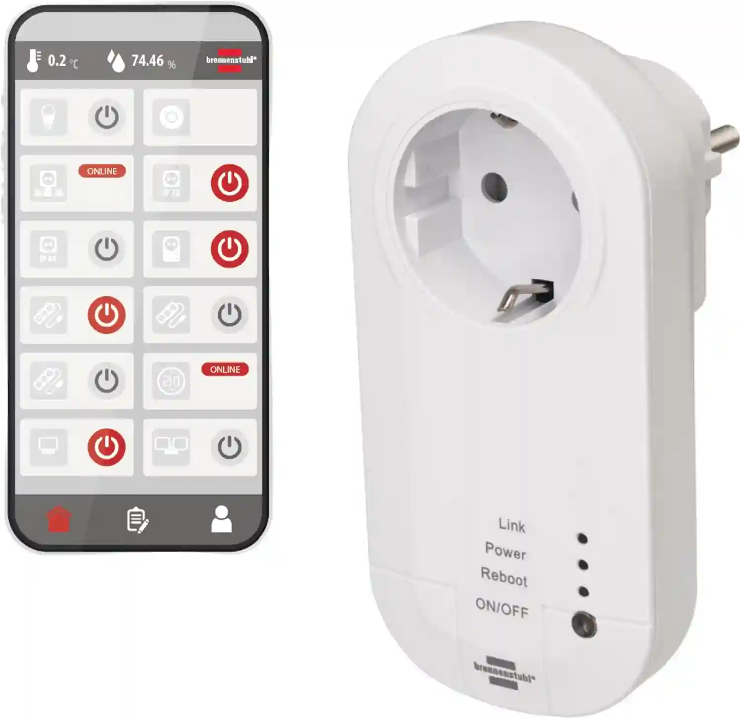 Brennenstuhl Connect WLAN Steckdose mit 433 MHz Sender für 9,99 € (Prime)