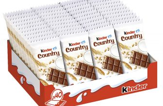 kinder Country – Gefüllte Schokolade mit gerösteten Cerealien und Milchcreme – Packung mit Einz