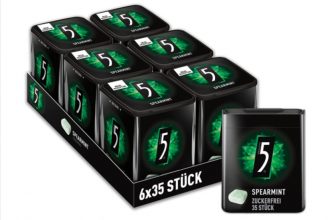 GUM Spearmint Kaugummi Frischer Atem Zuckerfrei Großpackung Dosen x Dragees