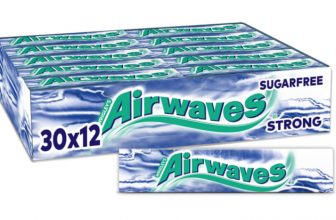 Airwaves Kaugummi Strong Weiss zuckerfrei Packung mit 30 x 12 Dragees