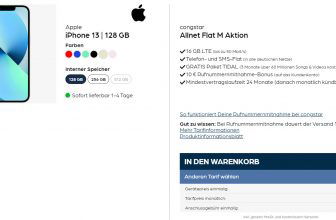 Apple iPhone + congstar Allnet Flat M mit GB