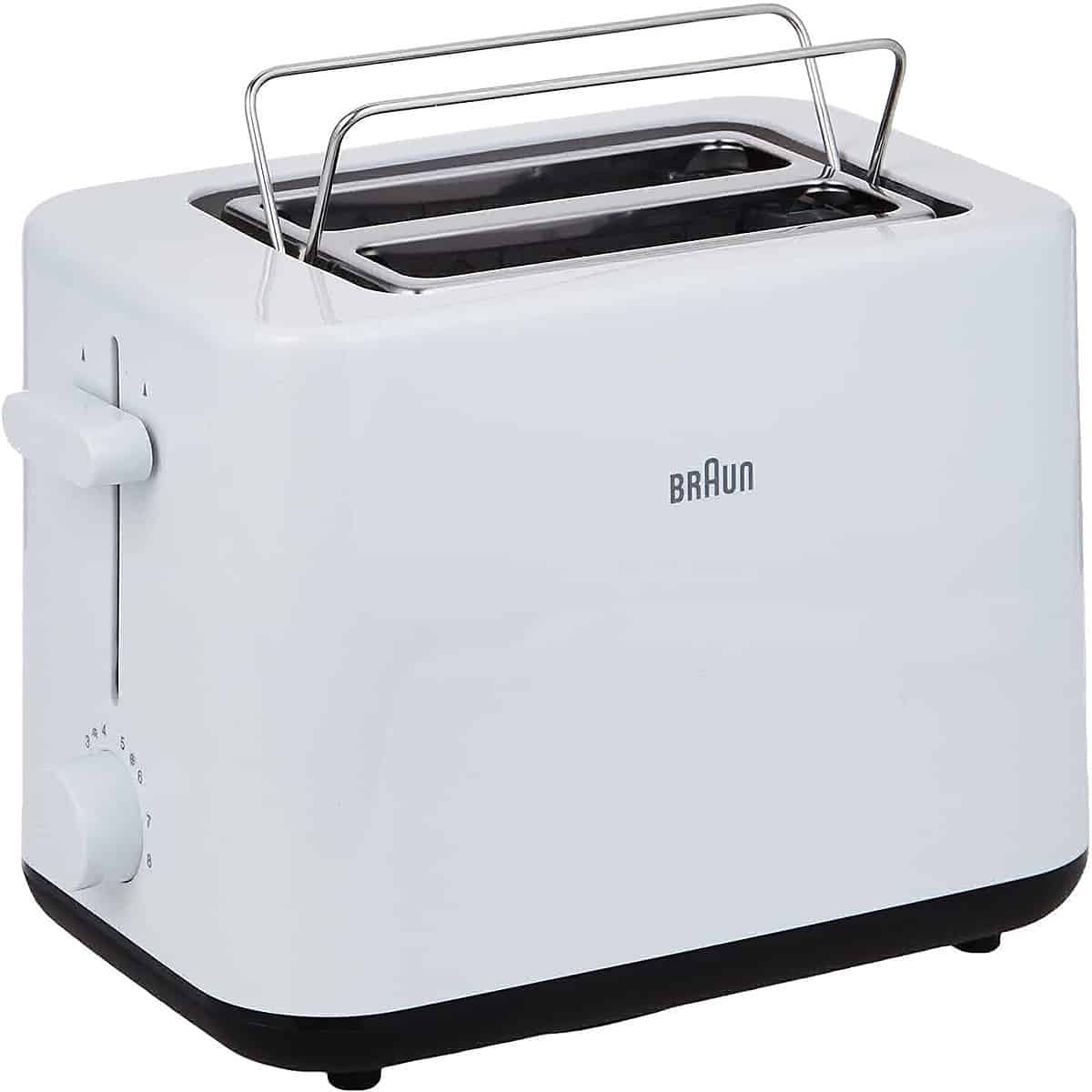 Braun Toaster (Htwh) Mit Aufwärm Und Auftaufunktionen In Weiß Oder Schwarz